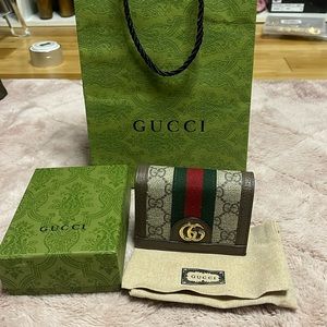 Gucci Ophidia GG Card Holder authentic luxury💚❤️💚